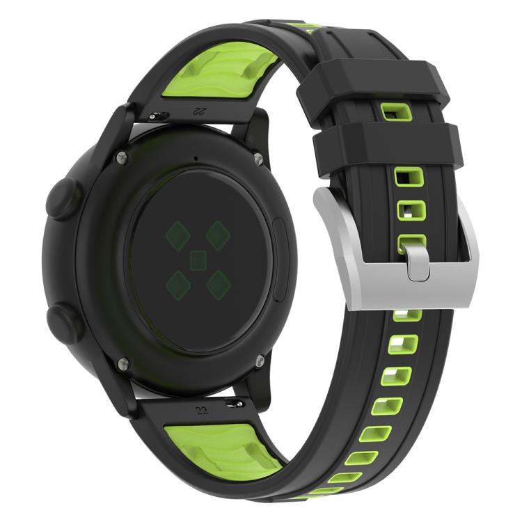 22mm Universal Flat Head Two Color Devil Eye Silicone Watch Band