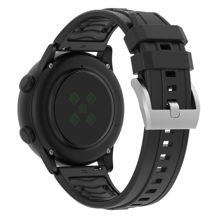 24mm Universal Flat Head Two Color Devil Eye Silicone Watch Band