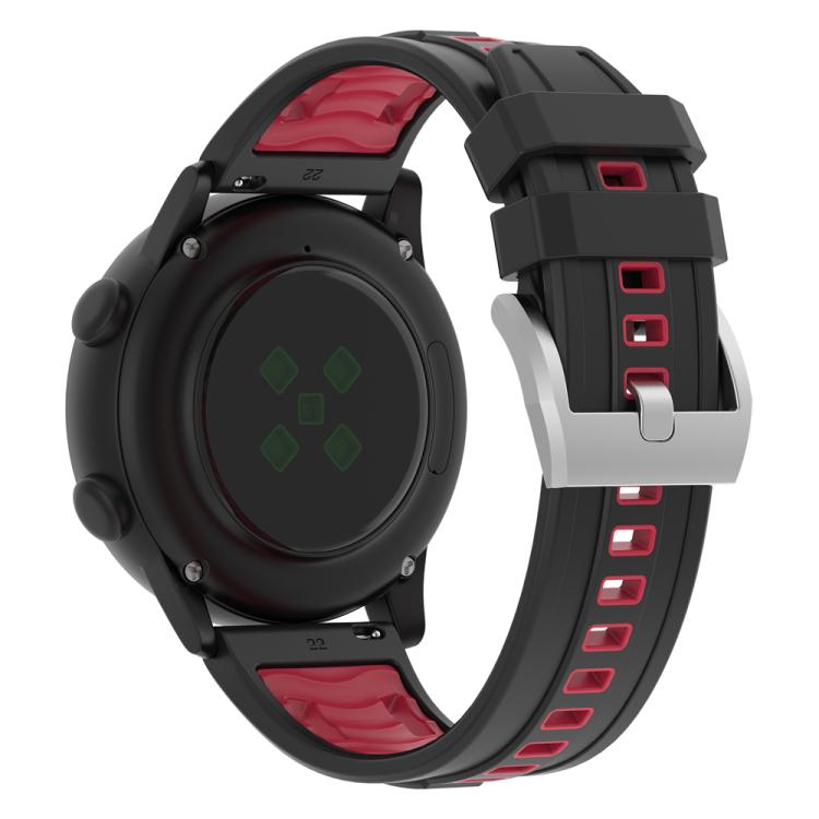 24mm Universal Flat Head Two Color Devil Eye Silicone Watch Band