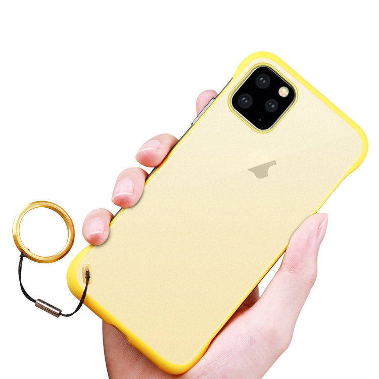 For iPhone 11 Frosted Anti-skidding TPU Protective Case with Metal Ring