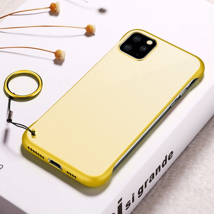 For iPhone 11 Pro Frosted Anti-skidding TPU Protective Case with Metal Ring