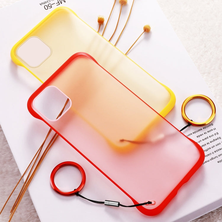 For iPhone 11 Pro Max Frosted Anti-skidding TPU Protective Case with Metal Ring