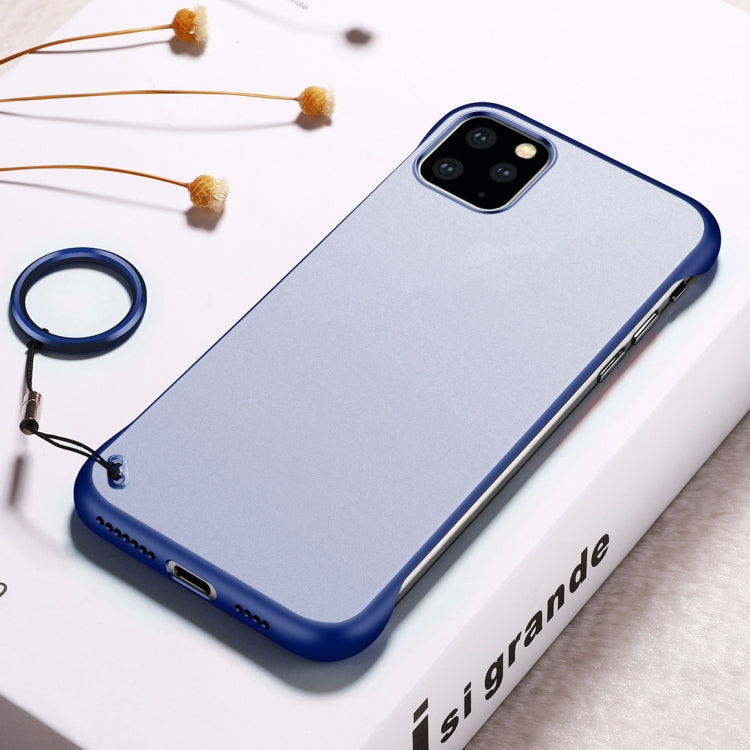 For iPhone 11 Pro Max Frosted Anti-skidding TPU Protective Case with Metal Ring