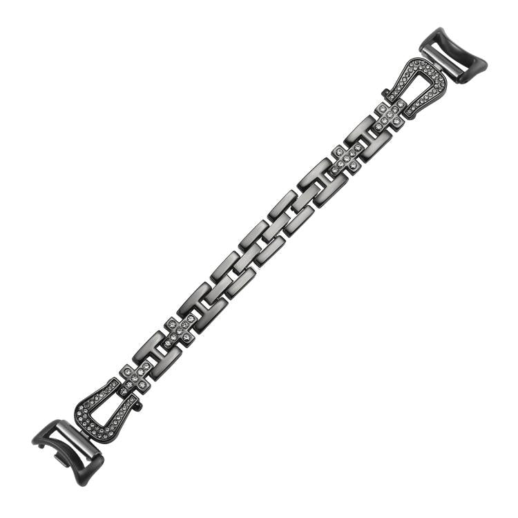 For Xiaomi Smart Band 9 / 8 U-shaped Diamond Bracelet Metal Watch Band