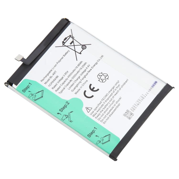For Infinix Smart HD 2021 X612B X612 BL-49IT 5000mAh Battery Replacement