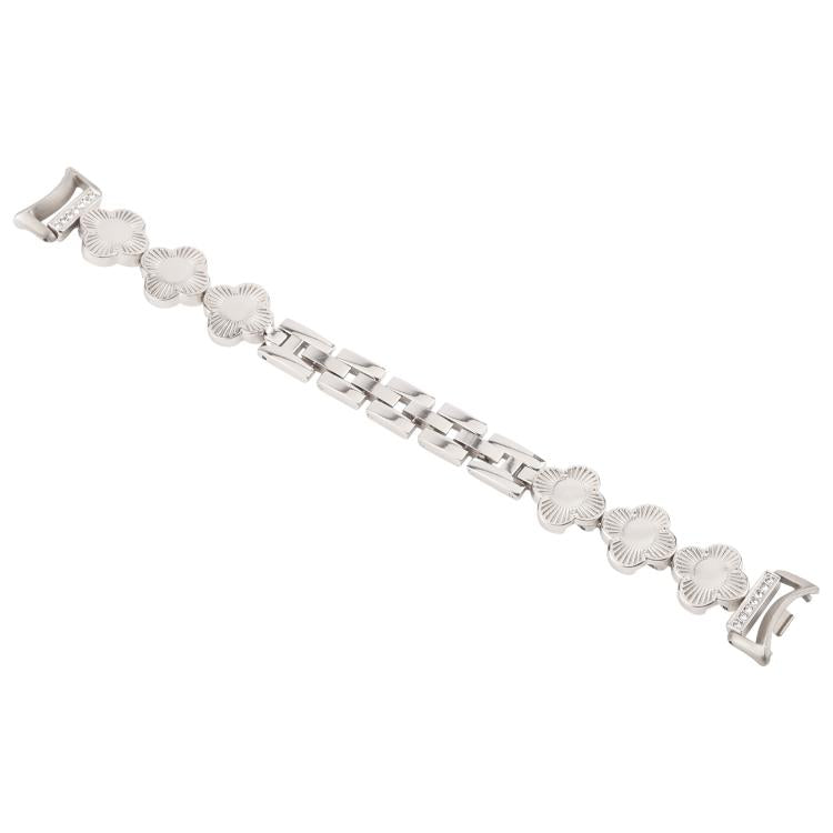 For Xiaomi Smart Band 9 / 8 Four-petaled Flower Diamond Bracelet Metal Watch Band