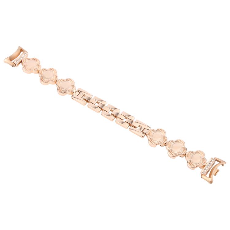 For Xiaomi Smart Band 9 / 8 Four-petaled Flower Diamond Bracelet Metal Watch Band