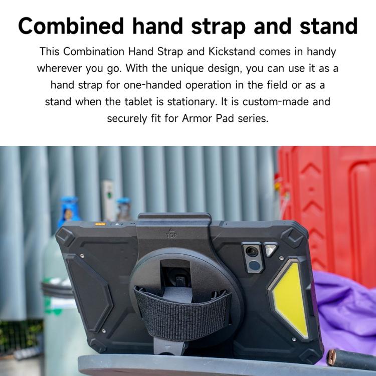 Ulefone UAS02 Tablet Hand Strap Holder for Ulefone Armor Pad 4 / 4 Ultra - Black