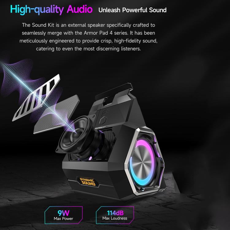 Ulefone Portable Holder Wireless Bluetooth Speaker for Ulefone Armor Pad 4 / 4 Ultra - Black