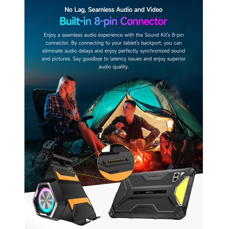 Ulefone Portable Holder Wireless Bluetooth Speaker for Ulefone Armor Pad 4 / 4 Ultra - Black
