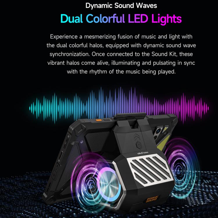 Ulefone Portable Holder Wireless Bluetooth Speaker for Ulefone Armor Pad 4 / 4 Ultra - Black