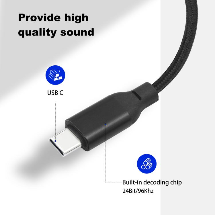 TY015 Type-C Male to XLR Male Stereo Output Audio Cable, Length:2m - Black Blue