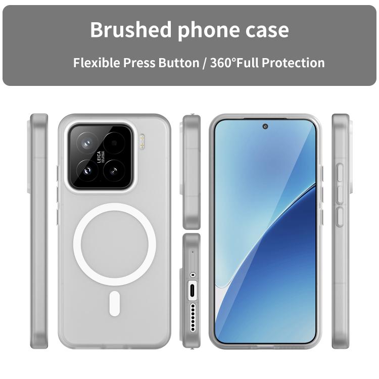 For Xiaomi 15 MagSafe Frosted Translucent TPU + PC Full Coverage Phone Case