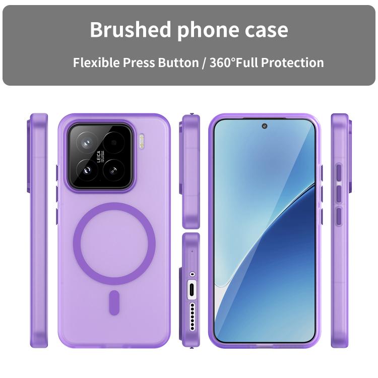 For Xiaomi 15 MagSafe Frosted Translucent TPU + PC Full Coverage Phone Case