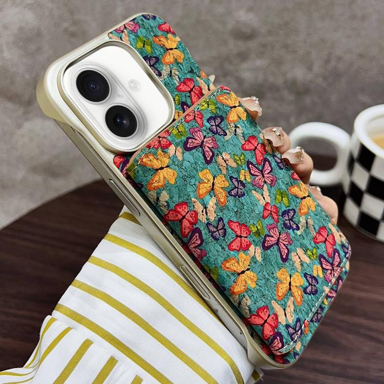 For iPhone 16 Plus Denior D24 Paint MagSafe Card Slot Phone Case