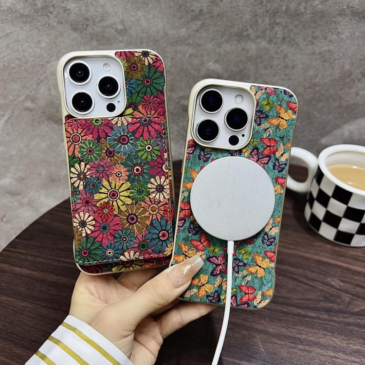 For iPhone 15 Denior D24 Paint MagSafe Card Slot Phone Case