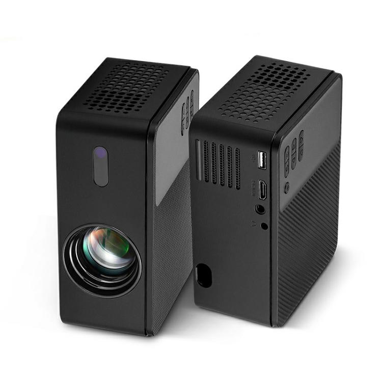 AUN A32 1280x720P 200ANSI D3100 CPU WIFI Display Smart Projector, UK Plug - Black