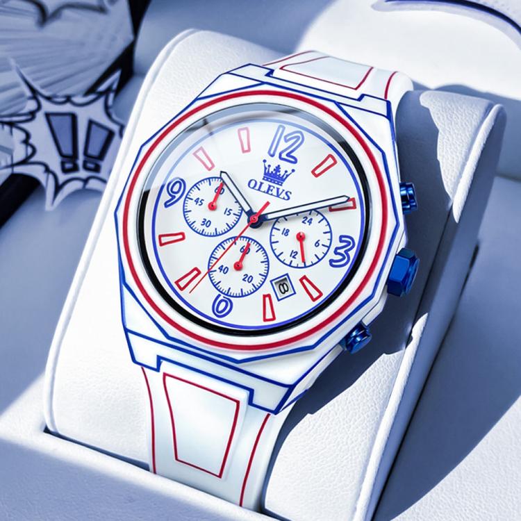OLEVS 5622 Men Comic Style Multifunctional Luminous Quartz Watch