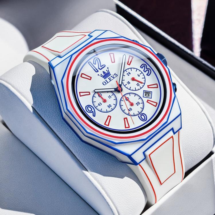 OLEVS 5622 Men Comic Style Multifunctional Luminous Quartz Watch
