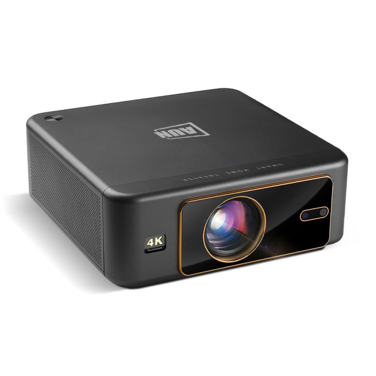 AUN U002 1920x1080P 970ANSI Android 12 Home Theater Smart Projector, UK Plug - Dark Grey