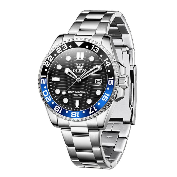 OLEVS 3610 Men Steel Strap Luminous Waterproof Quartz Watch