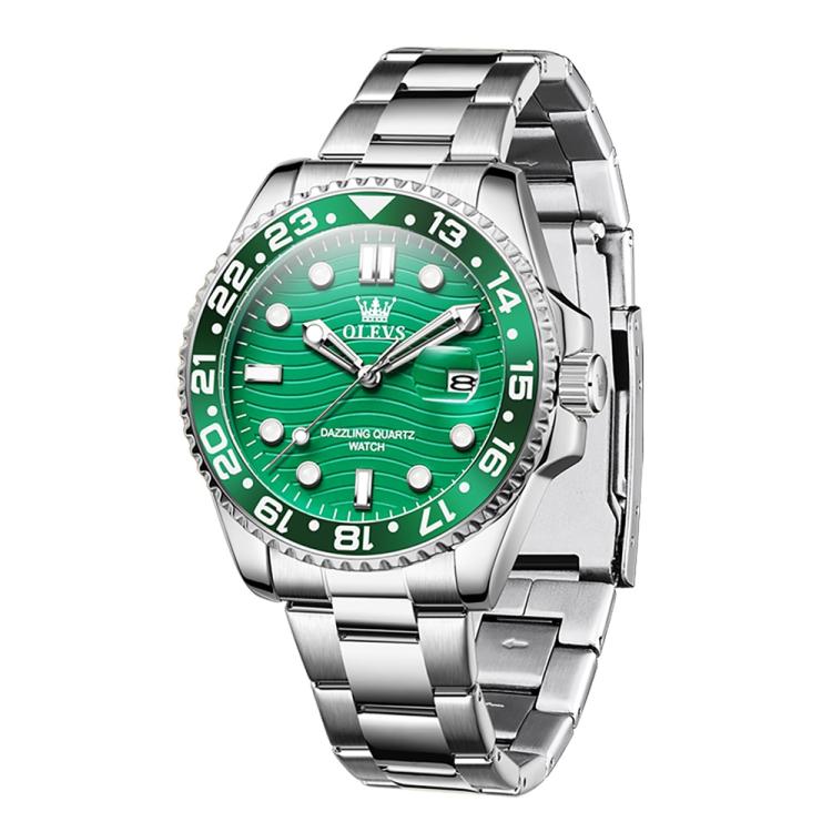 OLEVS 3610 Men Steel Strap Luminous Waterproof Quartz Watch