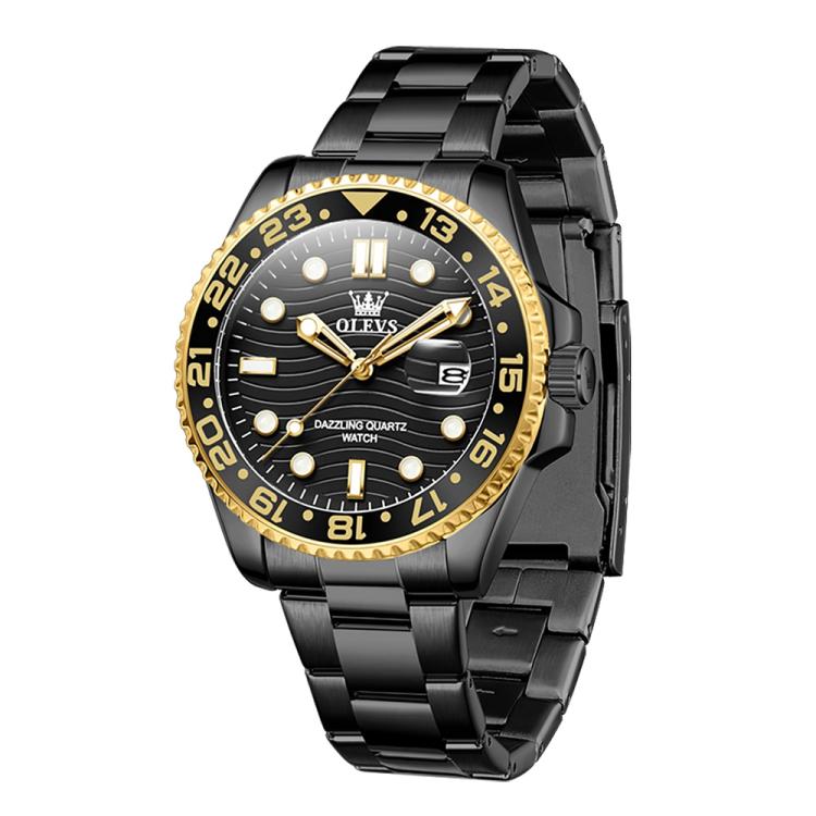OLEVS 3610 Men Steel Strap Luminous Waterproof Quartz Watch