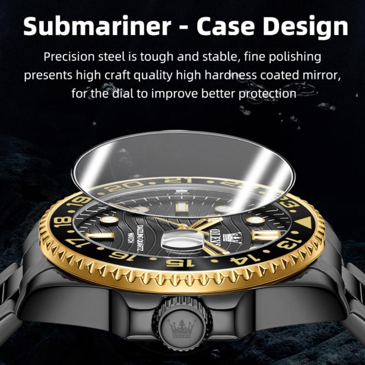 OLEVS 3610 Men Steel Strap Luminous Waterproof Quartz Watch