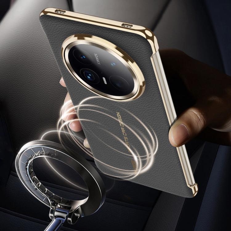For Huawei Mate 70 Pro GKK Borderless Electroplated Leather Magsafe Phone Case