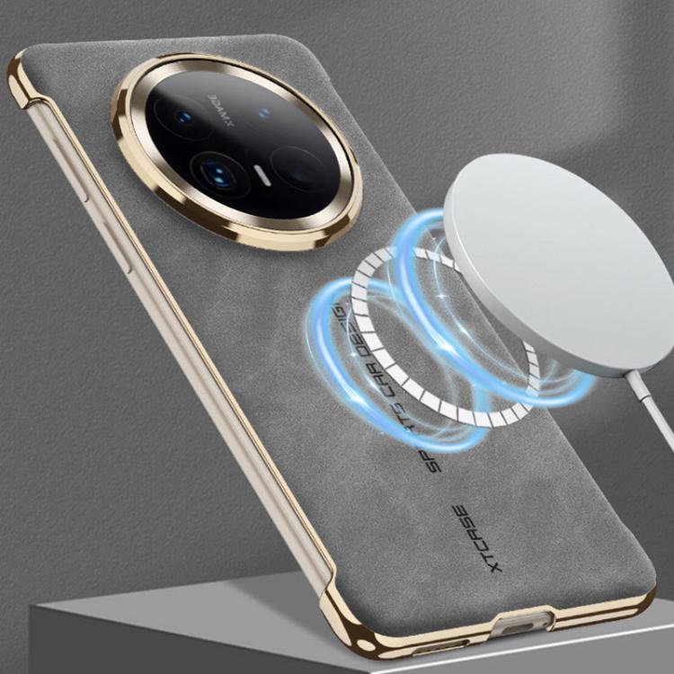 For Huawei Mate 70 Pro GKK Borderless Electroplated Leather Magsafe Phone Case