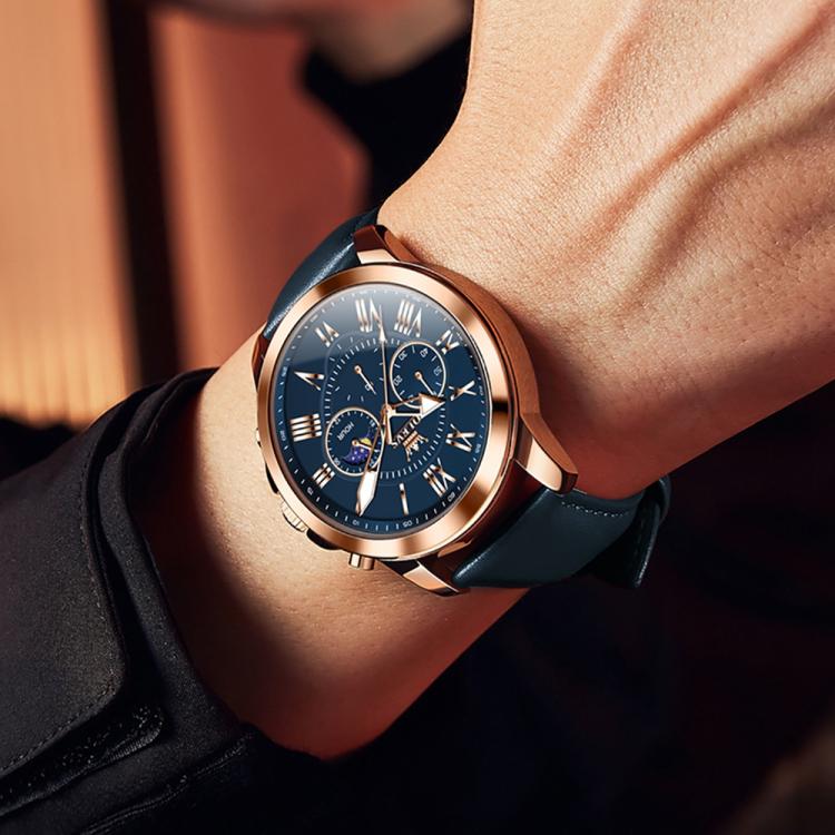 OLEVS 3632 Men Multifunctional Large Dial Luminous Waterproof Quartz Watch