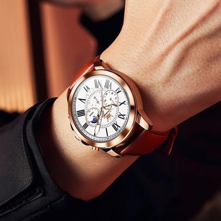 OLEVS 3632 Men Multifunctional Large Dial Luminous Waterproof Quartz Watch