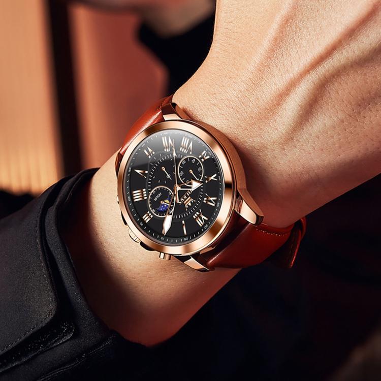 OLEVS 3632 Men Multifunctional Large Dial Luminous Waterproof Quartz Watch