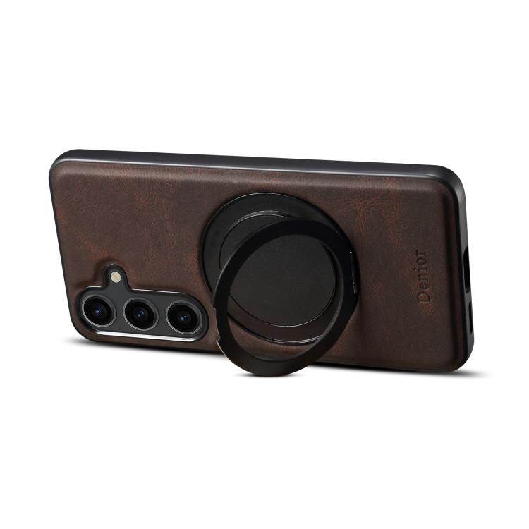 For Samsung Galaxy S25+ 5G Denior A14 Skin Feel Rotating Holder MagSafe Phone Case
