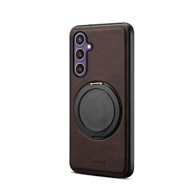 For Samsung Galaxy S23 FE 5G Denior A14 Skin Feel Rotating Holder MagSafe Phone Case