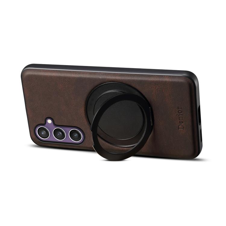 For Samsung Galaxy S23 FE 5G Denior A14 Skin Feel Rotating Holder MagSafe Phone Case