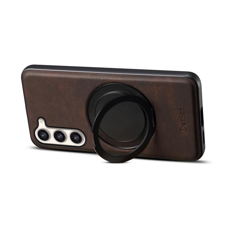 For Samsung Galaxy S23+ 5G Denior A14 Skin Feel Rotating Holder MagSafe Phone Case