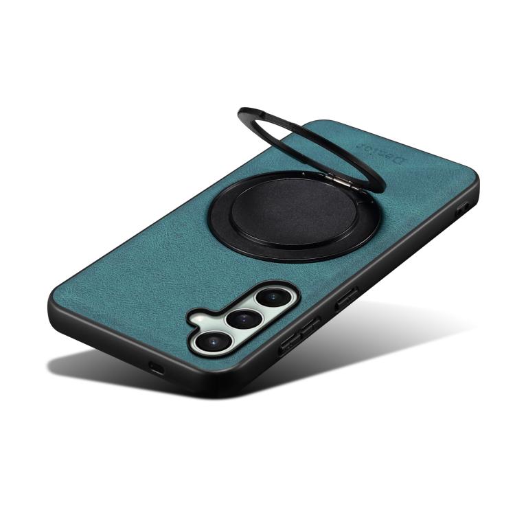 For Samsung Galaxy S24 FE 5G Denior A14 Skin Feel Rotating Holder MagSafe Phone Case