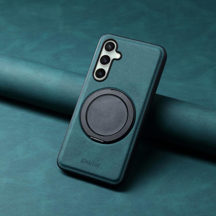 For Samsung Galaxy S24 FE 5G Denior A14 Skin Feel Rotating Holder MagSafe Phone Case