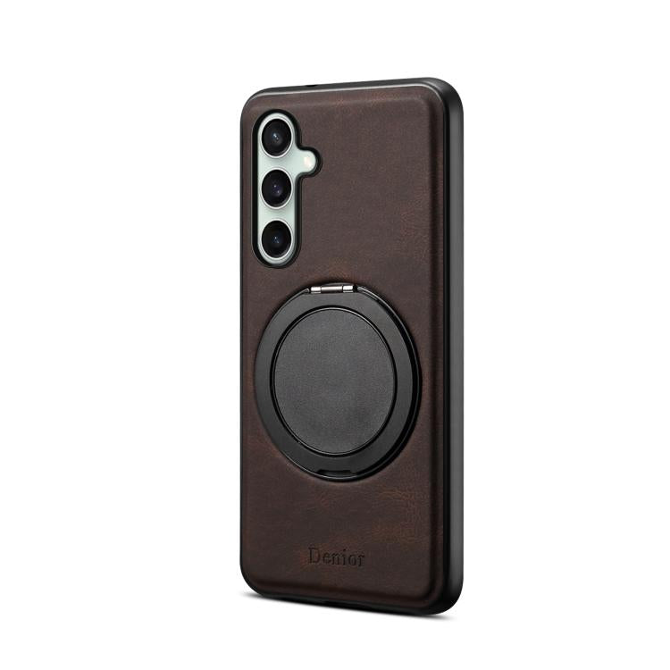 For Samsung Galaxy S24 FE 5G Denior A14 Skin Feel Rotating Holder MagSafe Phone Case