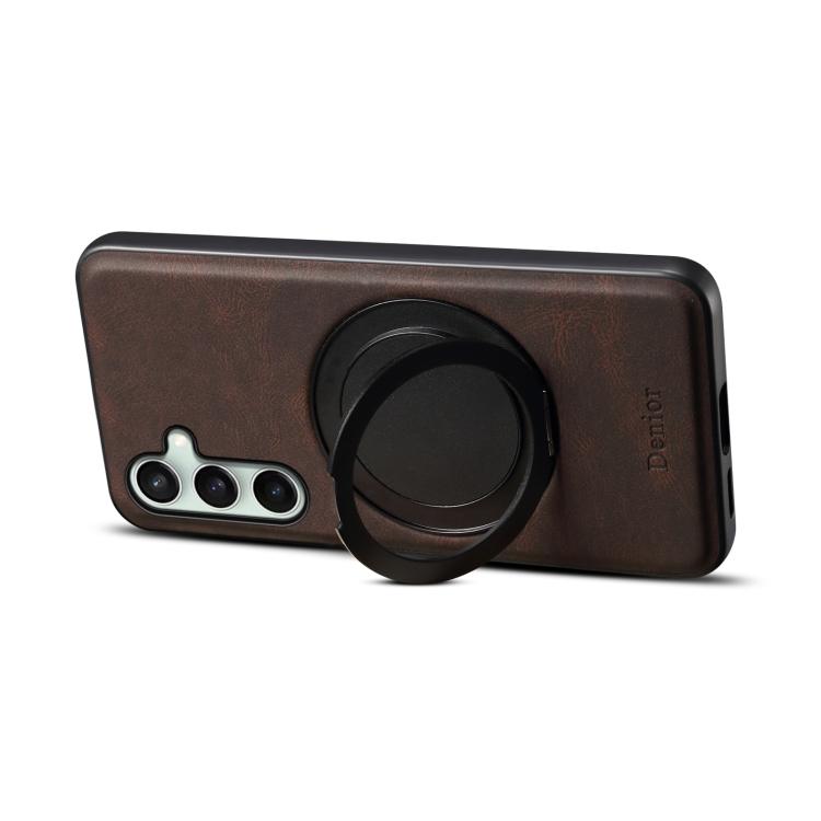 For Samsung Galaxy S24 FE 5G Denior A14 Skin Feel Rotating Holder MagSafe Phone Case