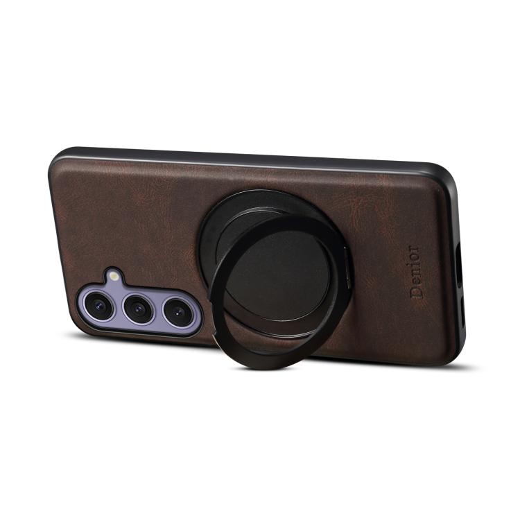 For Samsung Galaxy S24+ 5G Denior A14 Skin Feel Rotating Holder MagSafe Phone Case
