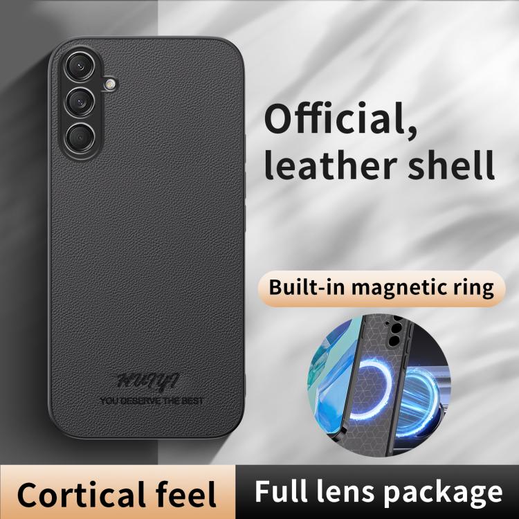 For Samsung Galaxy M55 HUIYI Leather Magnetic Phone Case