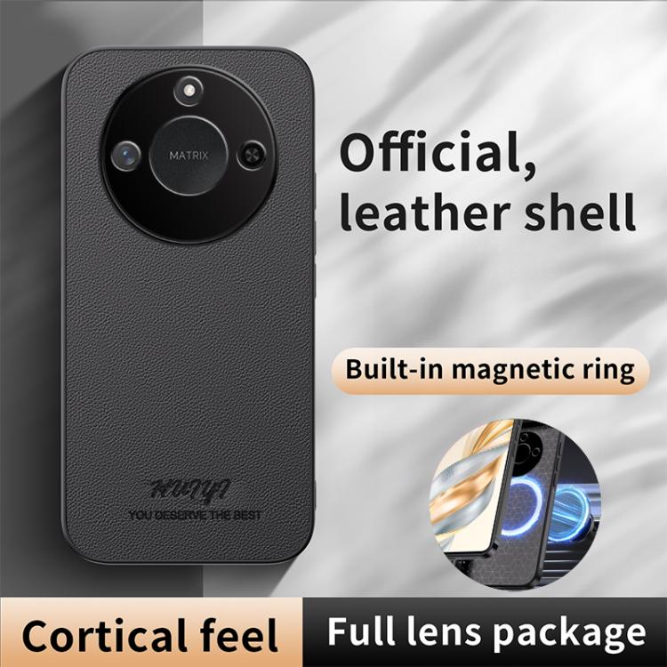 For Honor X60 HUIYI Leather Magnetic Phone Case