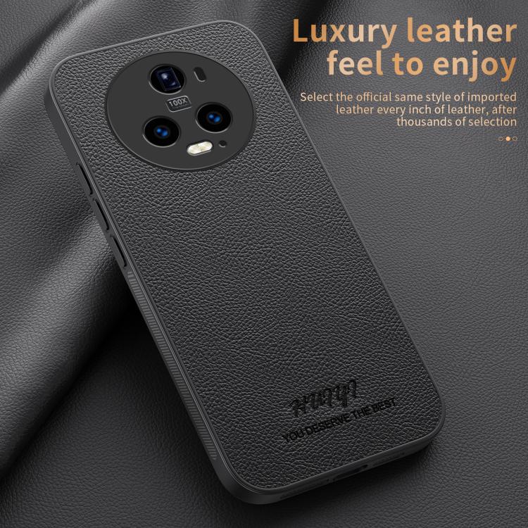 For Honor Magic5 Pro HUIYI Leather Magnetic Phone Case