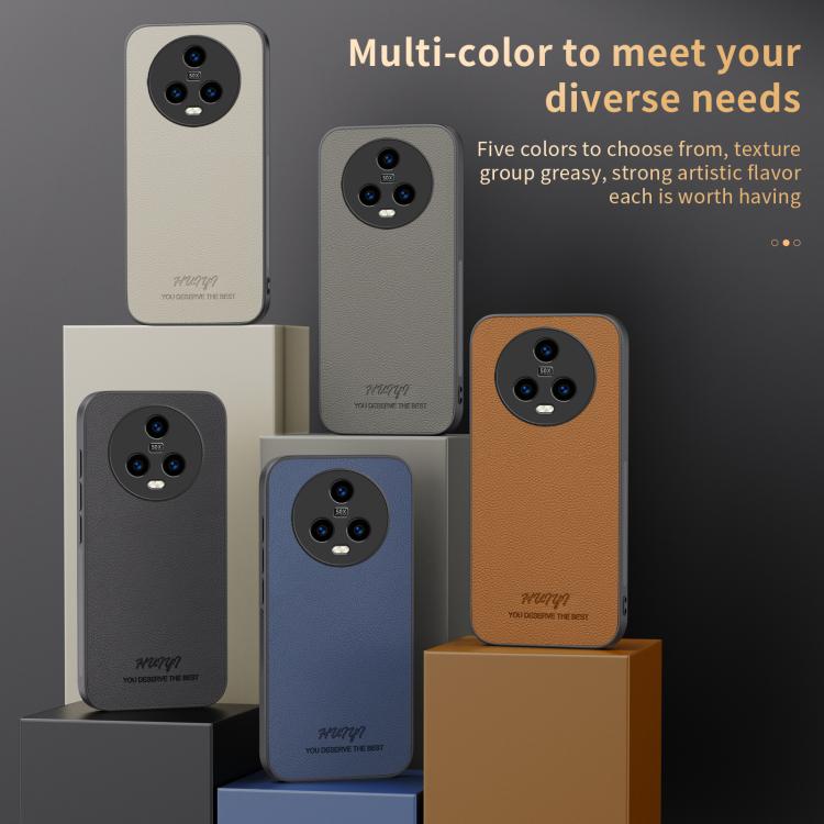 For Honor Magic5 HUIYI Leather Magnetic Phone Case