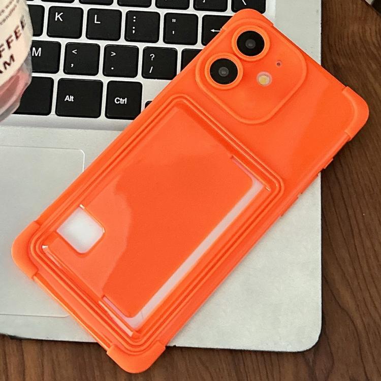 For iPhone 11 Macaron Color Side Card Slot TPU Phone Case
