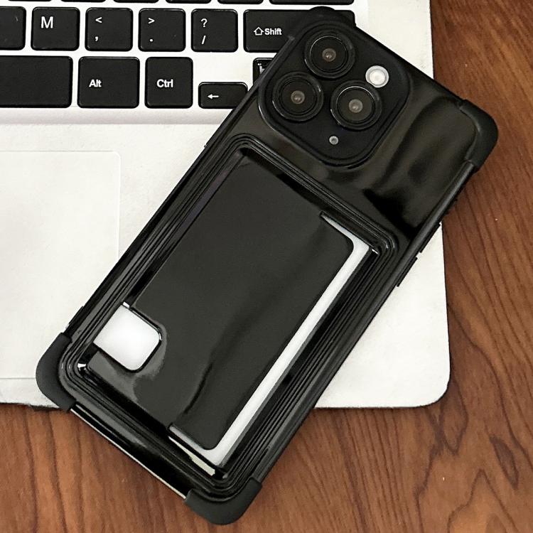 For iPhone 11 Pro Max Macaron Color Side Card Slot TPU Phone Case