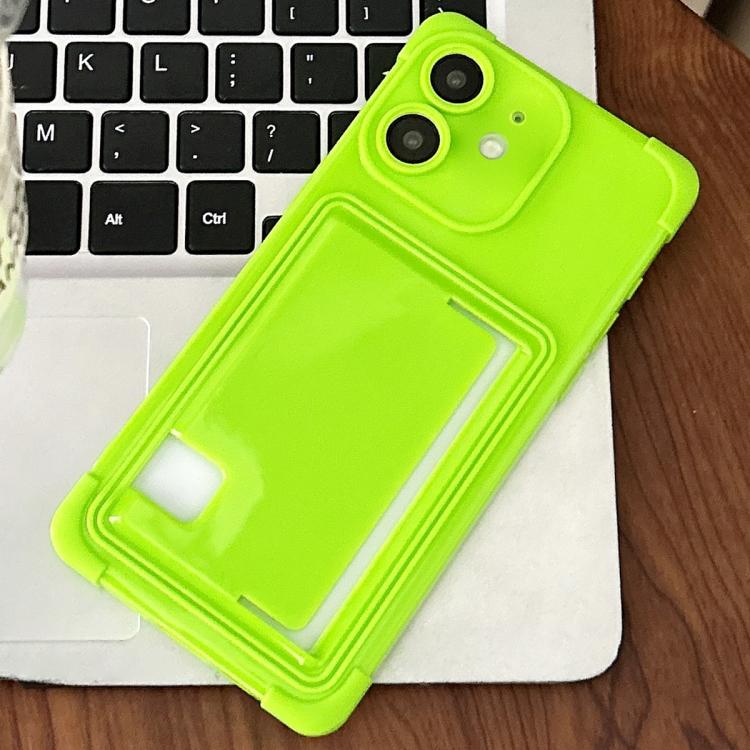 For iPhone 12 Macaron Color Side Card Slot TPU Phone Case