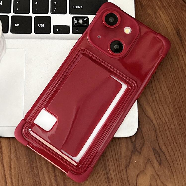 For iPhone 14 Macaron Color Side Card Slot TPU Phone Case